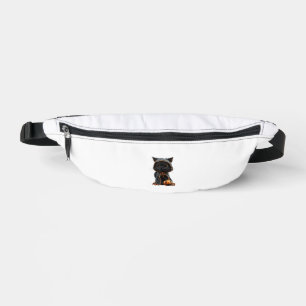 Black Kitten in Pumpkin Cape - Halloween Design Bum Bags