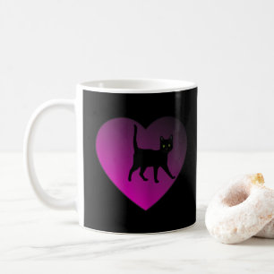 Black Kitten In Your Heart, Black Cat Coffee Mug