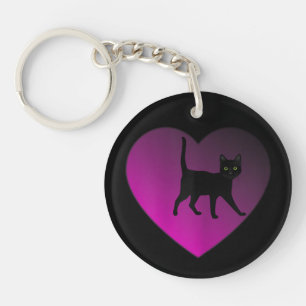 Black Kitten In Your Heart, Black Cat Key Ring