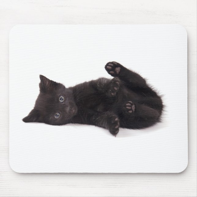 black kitten mouse mat (Front)