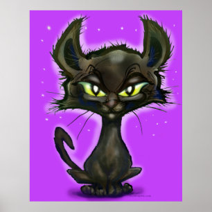 Black Kitten Poster
