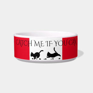 Black kittens Cat bowl customised with quote.