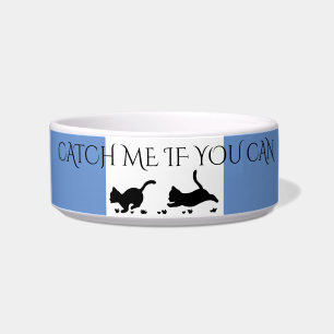 Black kittens feeding bowl customised!