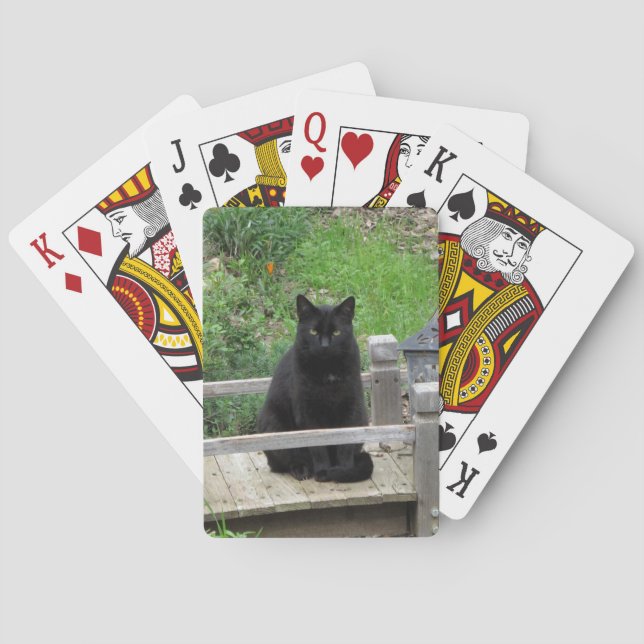 Black Kitty Bridge Playing Cards (Back)