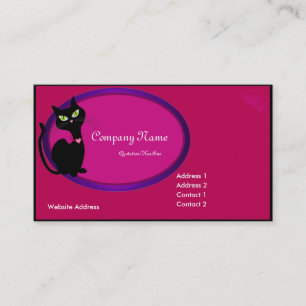 Black Kitty Cat Business Card
