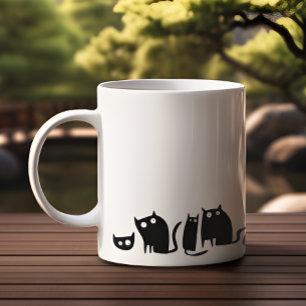 Black Kitty Cat Fun Coffee Mug