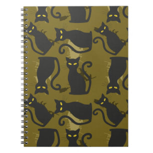Black Kitty Cat Metallizer Factory Deco  Notebook