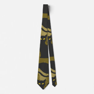 Black Kitty Cat Metallizer Factory Deco Tie