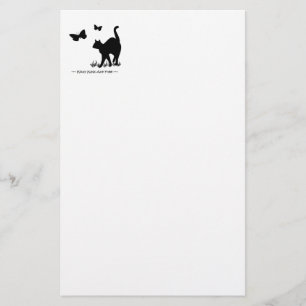 Black Kitty Kats R Free Stationary Stationery