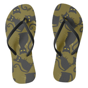 Black Kitty Metallizer Factory  Flip Flops