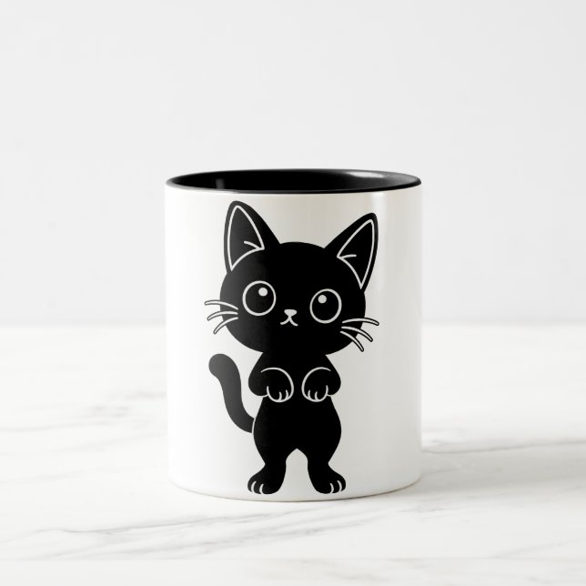 Black kitty mug (Center)