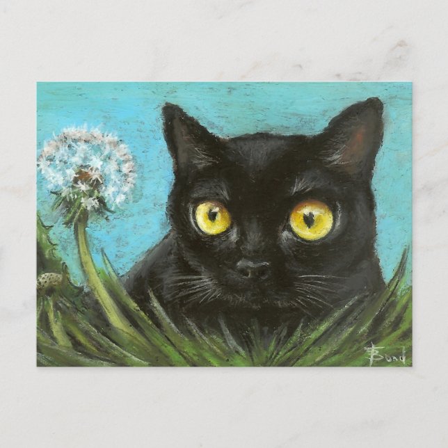 Black kitty postcard (Front)
