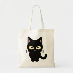 BLACK KITTY TOTE BAG