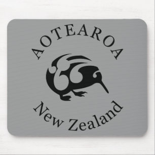 Black KIWI with Koru Mouse Mat