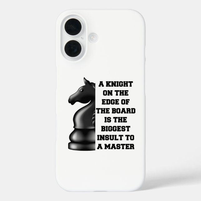 Black Knight Chess Strategy Power Wisdom Master Case-Mate iPhone Case (Back)
