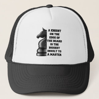 Black Knight Chess Strategy Power Wisdom Master Trucker Hat