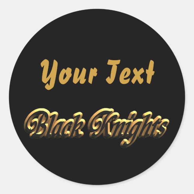 Black Knights-stickers Classic Round Sticker (Front)