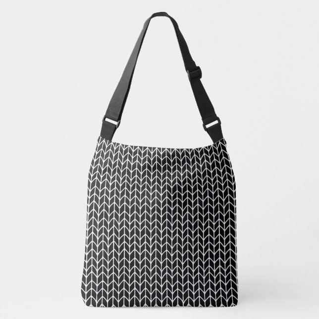 BLACK KNIT Crossbody Bag (Front)