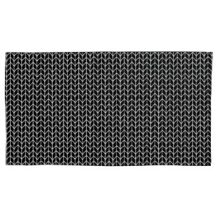 BLACK KNIT King Size Pillowcase