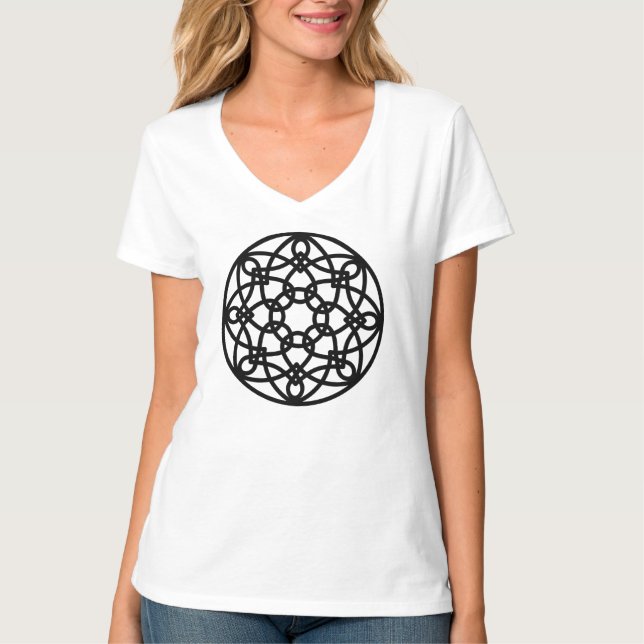 Black Knot Mandala T-Shirt (Front)