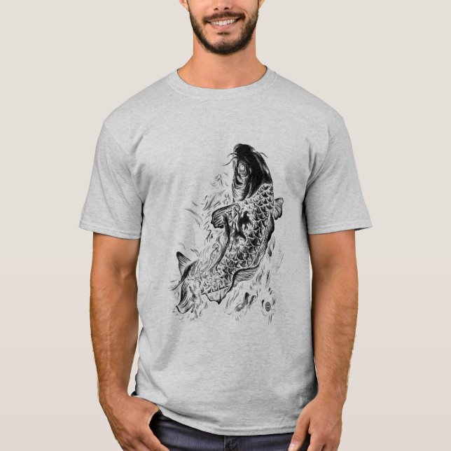 Black Koi Fish T-Shirt (Front)
