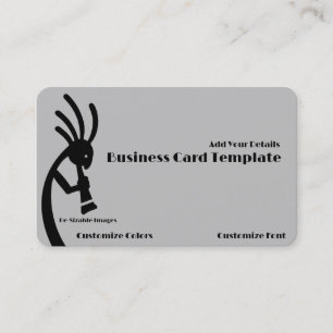 Black Kokopelli Southwestern Business Card