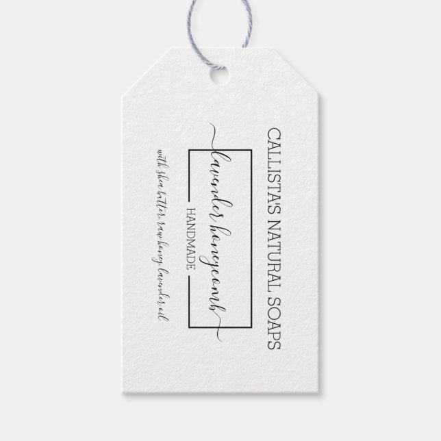 Black Kraft Paper Soap Packaging Product Label (Front)