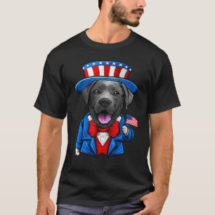 Black Lab 4th Of July Labrador Retriever T-Shirt