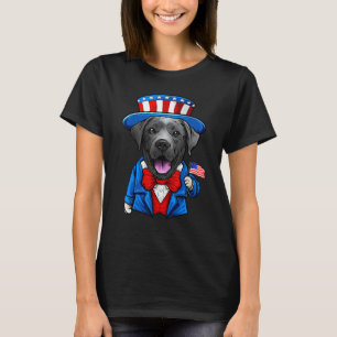 Black Lab 4th Of July Labrador Retriever T-Shirt