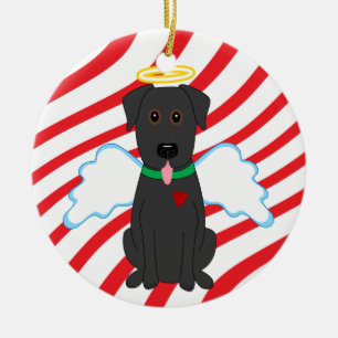 Black Lab Angel Christmas Dog Ornament