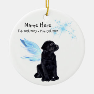 Black Lab Angel - Christmas Memorial Ornament
