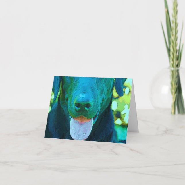 Black Lab Art Card (Front)