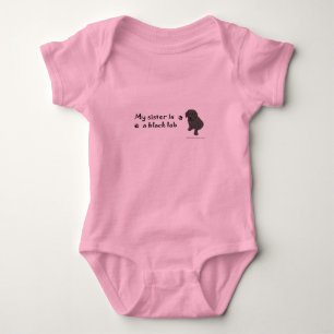 black lab baby bodysuit