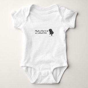 black lab baby bodysuit