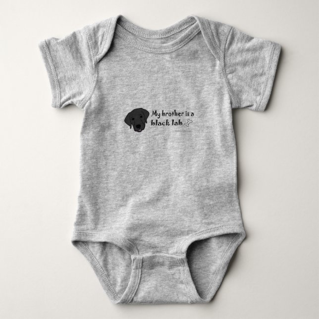 black lab baby bodysuit (Front)