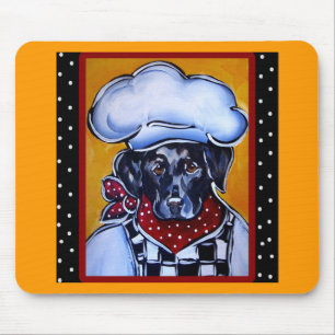 Black Lab Chef Mouse Mat