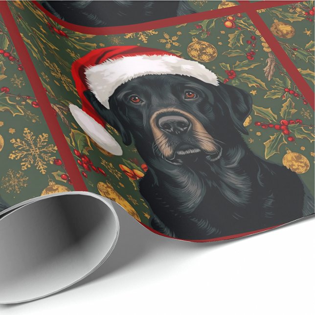 Black lab christmas gift wrap (Creator Uploaded)