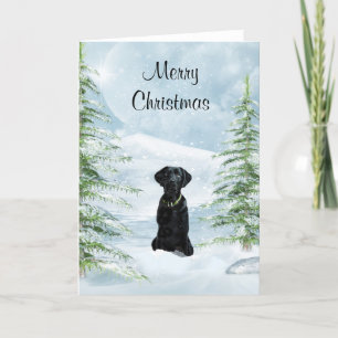 Black lab Christmas Holiday Card
