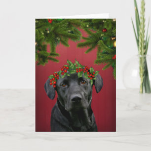 Black Lab Christmas Holiday Card