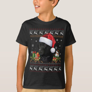 Black Lab Christmas Santa Ugly Sweater Dog Lover X