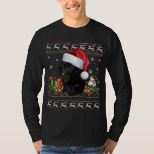 Black Lab Christmas Santa Ugly Sweater Dog Lover X