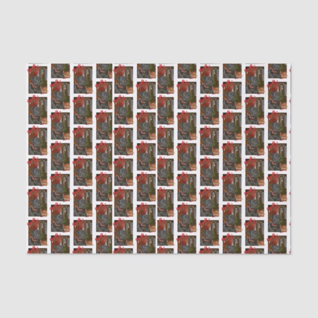 Black Lab Christmas Tissue Paper (Front)