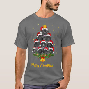 Black Lab Christmas Tree Dog Lover Xmas Funny Cute T-Shirt