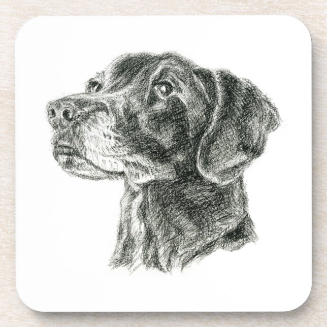 Black Lab Coaster (Front)