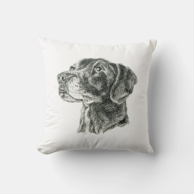 Black Lab Cushion (Front)