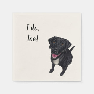 Black Lab Custom Cocktail Napkin 