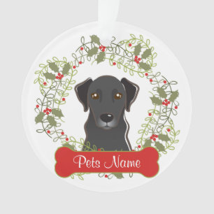 Black Lab Customisable Ornament