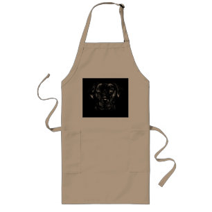 Black Lab - Cute Retriever Dog Long Apron