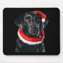 Black Lab Cute Santa Hat Image Christmas Gift Xmas