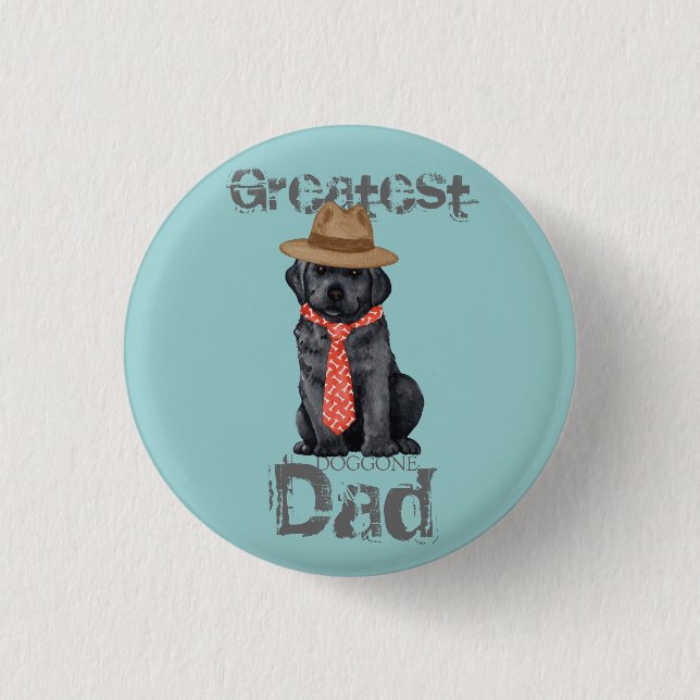 Black Lab Dad 3 Cm Round Badge (Front)